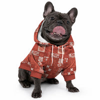 Vintage Hawaiian Quilting Patterns Pet Hoodie Red Style Tribal Fabric Patchwork LT9 - Polynesian Pride