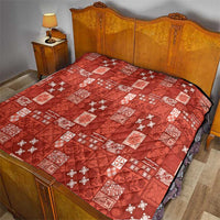 Vintage Hawaiian Quilting Patterns Quilt Red Style Tribal Fabric Patchwork LT9 - Polynesian Pride