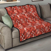 Vintage Hawaiian Quilting Patterns Quilt Red Style Tribal Fabric Patchwork LT9 - Polynesian Pride