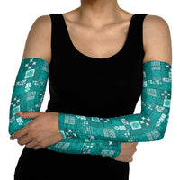 Vintage Hawaiian Quilting Patterns Arm Sleeves Turquoise Style Tribal Fabric Patchwork LT9 - Polynesian Pride