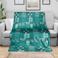Vintage Hawaiian Quilting Patterns Blanket Turquoise Style Tribal Fabric Patchwork LT9 - Polynesian Pride