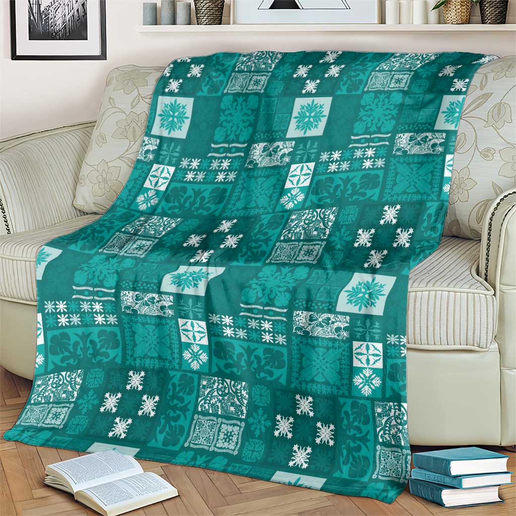 Vintage Hawaiian Quilting Patterns Blanket Turquoise Style Tribal Fabric Patchwork LT9 - Polynesian Pride