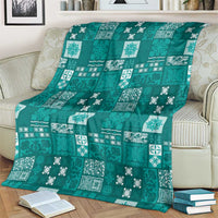 Vintage Hawaiian Quilting Patterns Blanket Turquoise Style Tribal Fabric Patchwork LT9 - Polynesian Pride