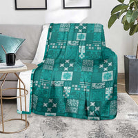Vintage Hawaiian Quilting Patterns Blanket Turquoise Style Tribal Fabric Patchwork LT9 - Polynesian Pride
