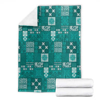 Vintage Hawaiian Quilting Patterns Blanket Turquoise Style Tribal Fabric Patchwork LT9 - Polynesian Pride