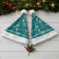 Vintage Hawaiian Quilting Patterns Christmas Santa Hat Turquoise Style Tribal Fabric Patchwork LT9 - Polynesian Pride