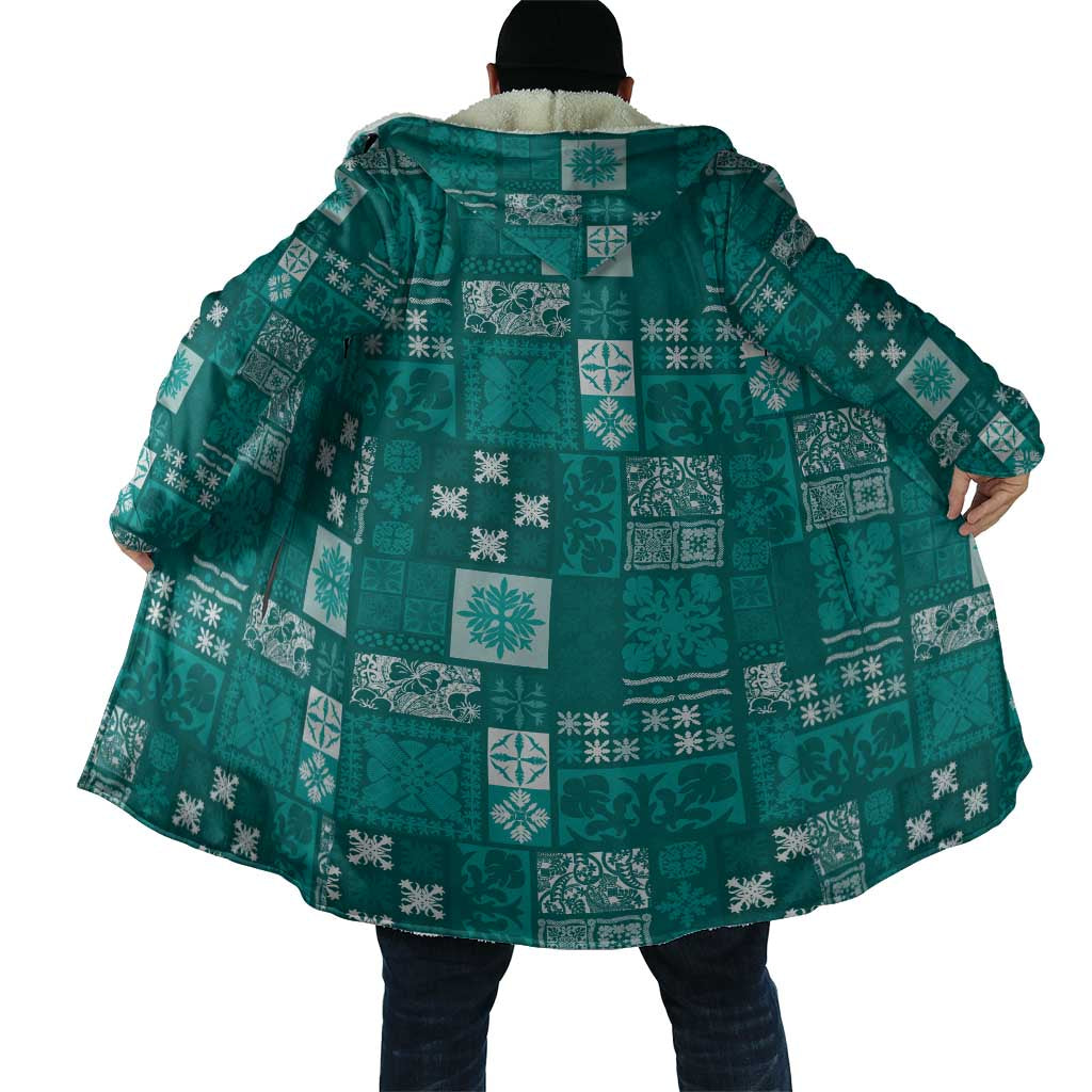 Vintage Hawaiian Quilting Patterns Cloak Turquoise Style Tribal Fabric Patchwork LT9 - Polynesian Pride