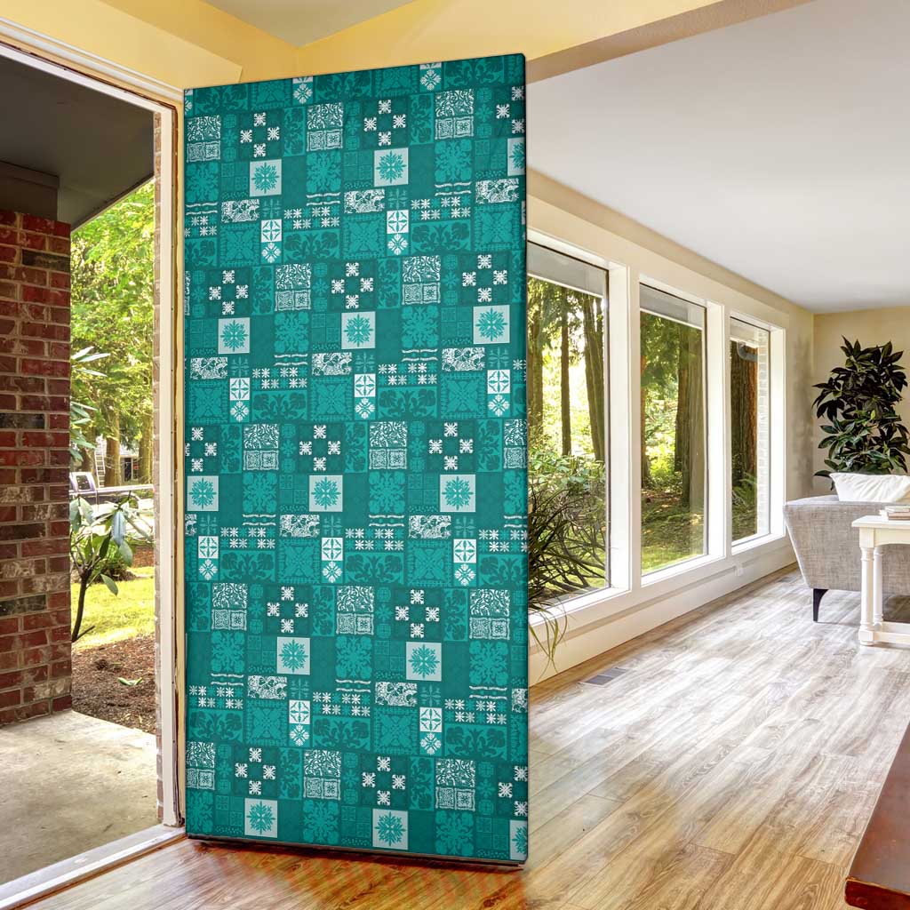 Vintage Hawaiian Quilting Patterns Door Cover Turquoise Style Tribal Fabric Patchwork LT9 - Polynesian Pride