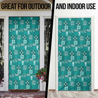 Vintage Hawaiian Quilting Patterns Door Cover Turquoise Style Tribal Fabric Patchwork LT9 - Polynesian Pride