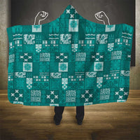 Vintage Hawaiian Quilting Patterns Hooded Blanket Turquoise Style Tribal Fabric Patchwork LT9 - Polynesian Pride