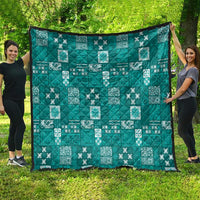 Vintage Hawaiian Quilting Patterns Quilt Turquoise Style Tribal Fabric Patchwork LT9 - Polynesian Pride