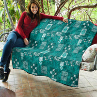 Vintage Hawaiian Quilting Patterns Quilt Turquoise Style Tribal Fabric Patchwork LT9 - Polynesian Pride