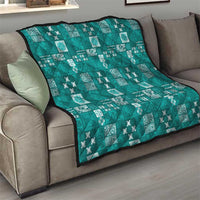 Vintage Hawaiian Quilting Patterns Quilt Turquoise Style Tribal Fabric Patchwork LT9 - Polynesian Pride