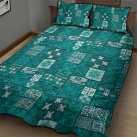 Vintage Hawaiian Quilting Patterns Quilt Bed Set Turquoise Style Tribal Fabric Patchwork LT9 - Polynesian Pride