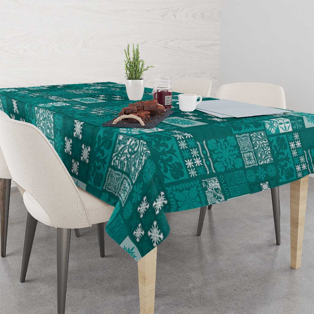 Vintage Hawaiian Quilting Patterns Tablecloth Turquoise Style Tribal Fabric Patchwork LT9 - Polynesian Pride