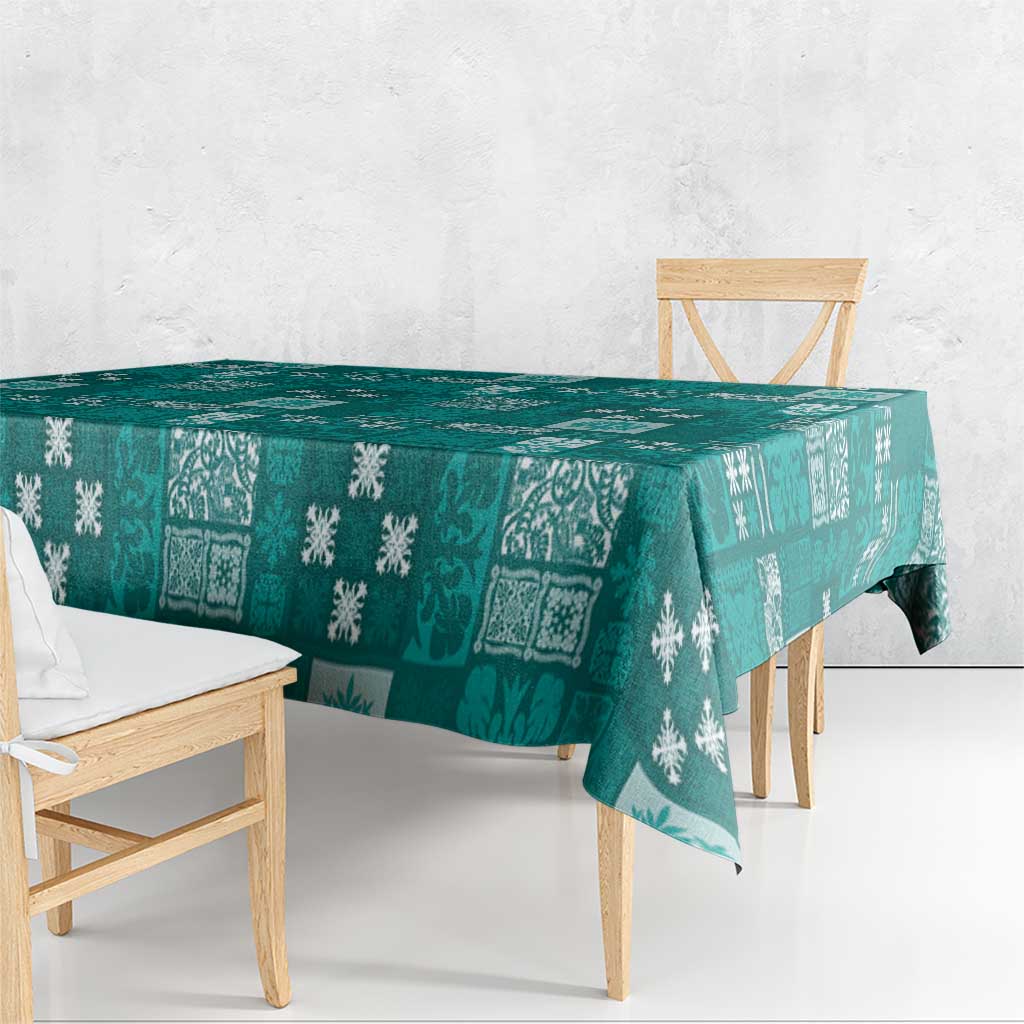 Vintage Hawaiian Quilting Patterns Tablecloth Turquoise Style Tribal Fabric Patchwork LT9 - Polynesian Pride