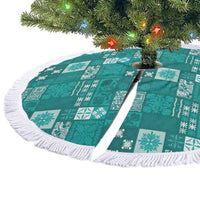 Vintage Hawaiian Quilting Patterns Tree Skirt Turquoise Style Tribal Fabric Patchwork LT9 - Polynesian Pride