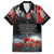 ANZAC DAY Heroes Of The Gallipoli Family Matching Off Shoulder Maxi Dress and Hawaiian Shirt LT9 Dad's Shirt - Short Sleeve Black - Polynesian Pride