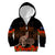 Kangaroo and Kiwi Bird ANZAC Day Custom Kid Hoodie Soldier Style LT9 Zip Hoodie Black - Polynesian Pride