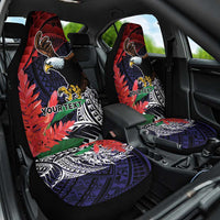 American Samoa Bald Eagle Personalized Car Seat Cover Samoa Muamua Le Atua LT9 One Size Blue - Polynesian Pride