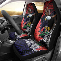American Samoa Bald Eagle Personalized Car Seat Cover Samoa Muamua Le Atua LT9 - Polynesian Pride