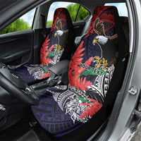American Samoa Bald Eagle Personalized Car Seat Cover Samoa Muamua Le Atua LT9 - Polynesian Pride