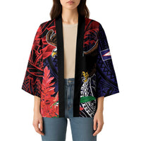 American Samoa Bald Eagle Personalized Kimono Samoa Muamua Le Atua LT9 - Polynesian Pride