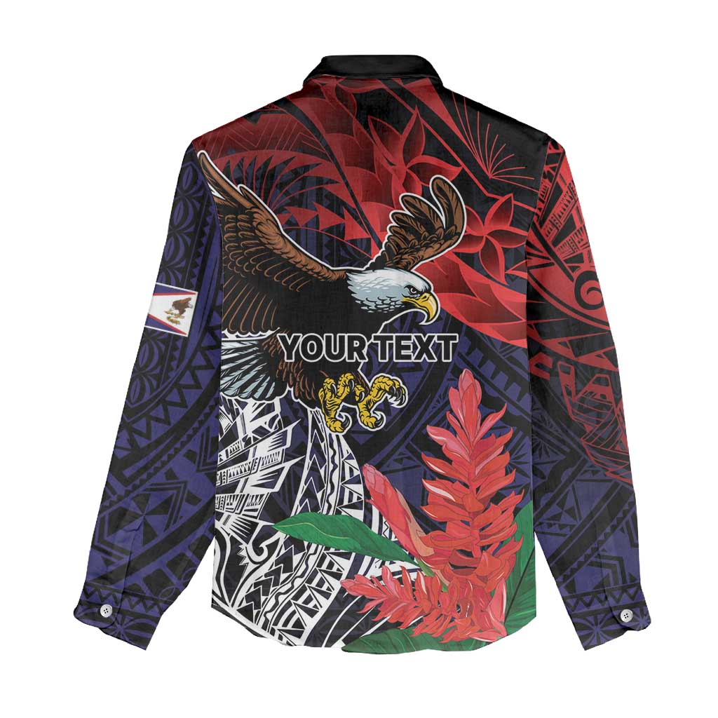 American Samoa Bald Eagle Personalized Women Casual Shirt Samoa Muamua Le Atua LT9 - Polynesian Pride