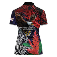 American Samoa Bald Eagle Personalized Women Polo Shirt Samoa Muamua Le Atua LT9 - Polynesian Pride