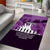 Anzac Day Gallipoli Personalised Area Rug Purple Poppy Flowers