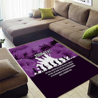Anzac Day Gallipoli Personalised Area Rug Purple Poppy Flowers LT9 - Polynesian Pride