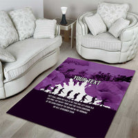 Anzac Day Gallipoli Personalised Area Rug Purple Poppy Flowers LT9 - Polynesian Pride