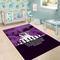 Anzac Day Gallipoli Personalised Area Rug Purple Poppy Flowers LT9 - Polynesian Pride