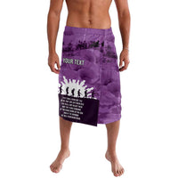 Anzac Day Gallipoli Personalised Lavalava Purple Poppy Flowers LT9 Purple - Polynesian Pride