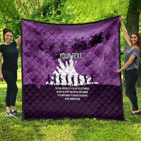 Anzac Day Gallipoli Personalised Quilt Purple Poppy Flowers LT9 - Polynesian Pride