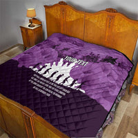 Anzac Day Gallipoli Personalised Quilt Purple Poppy Flowers LT9 - Polynesian Pride