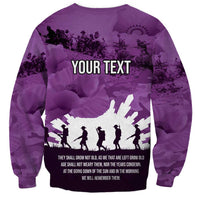 Anzac Day Gallipoli Personalised Sweatshirt Purple Poppy Flowers LT9 - Polynesian Pride