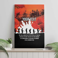 Anzac Day Gallipoli Personalised Canvas Wall Art Red Poppy Flowers LT9 - Polynesian Pride