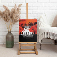 Anzac Day Gallipoli Personalised Canvas Wall Art Red Poppy Flowers LT9 - Polynesian Pride