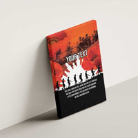 Anzac Day Gallipoli Personalised Canvas Wall Art Red Poppy Flowers LT9 - Polynesian Pride