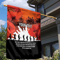 Anzac Day Gallipoli Personalised Garden Flag Red Poppy Flowers LT9 - Polynesian Pride