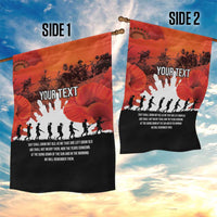 Anzac Day Gallipoli Personalised Garden Flag Red Poppy Flowers LT9 - Polynesian Pride