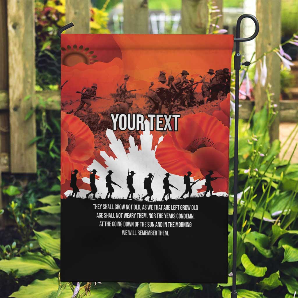 Anzac Day Gallipoli Personalised Garden Flag Red Poppy Flowers LT9 Garden Flag Red - Polynesian Pride