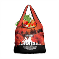 Anzac Day Gallipoli Personalised Grocery Bag Red Poppy Flowers LT9 1-pack One Size Red - Polynesian Pride
