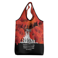 Anzac Day Gallipoli Personalised Grocery Bag Red Poppy Flowers LT9 - Polynesian Pride