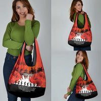 Anzac Day Gallipoli Personalised Grocery Bag Red Poppy Flowers LT9 - Polynesian Pride
