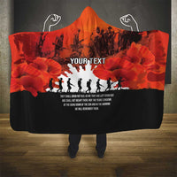 Anzac Day Gallipoli Personalised Hooded Blanket Red Poppy Flowers LT9 - Polynesian Pride