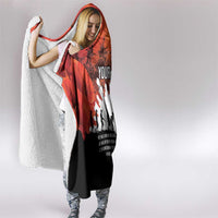 Anzac Day Gallipoli Personalised Hooded Blanket Red Poppy Flowers LT9 - Polynesian Pride