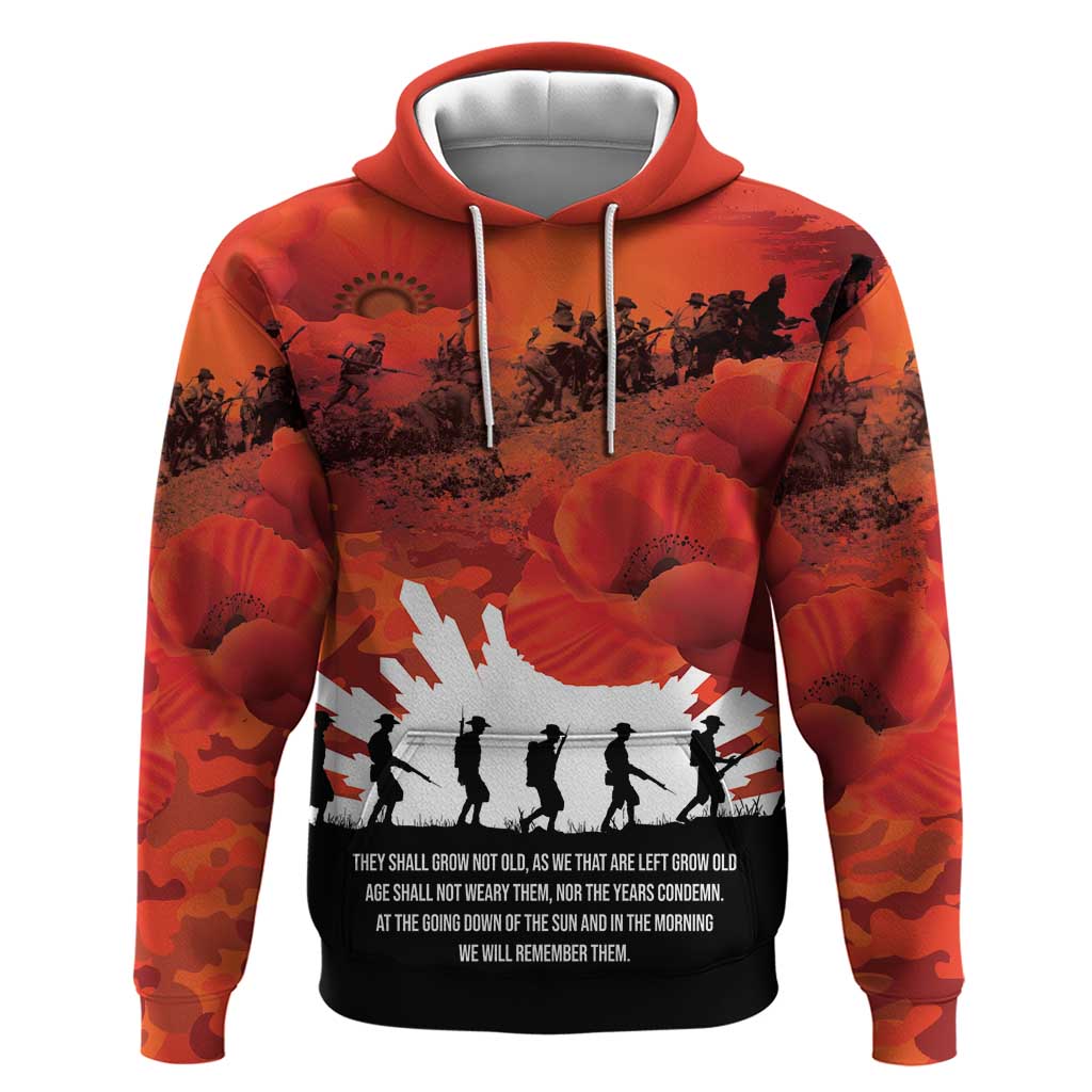 Anzac Day Gallipoli Personalised Hoodie Red Poppy Flowers LT9 Pullover Hoodie Red - Polynesian Pride