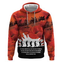 Anzac Day Gallipoli Personalised Hoodie Red Poppy Flowers LT9 Pullover Hoodie Red - Polynesian Pride